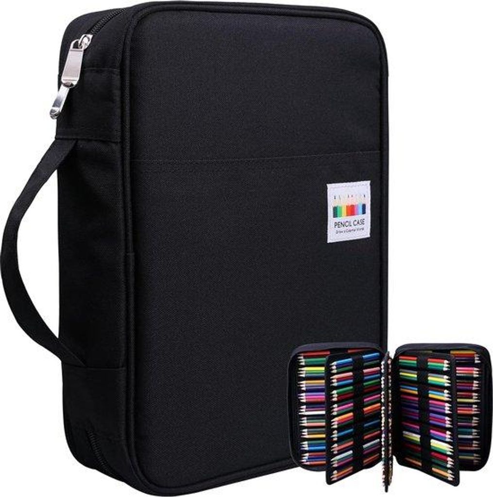 Wasserfester Kunststoff-Koffer mit 220 Farb-Stiften, Tasche, für Schule, Büro, Mädchen, Jungen