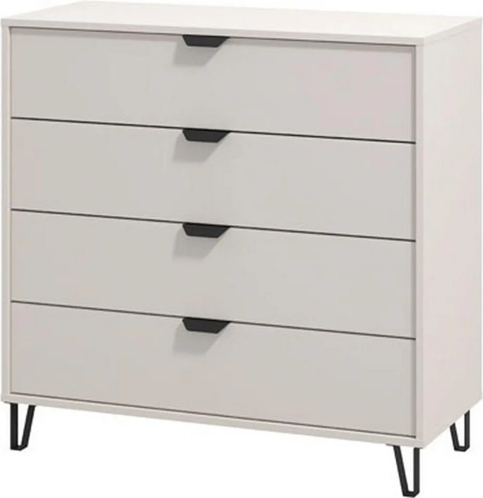 Commode Tornata Beige 93x40x91cm - Meuble 4 Tiroirs au Design Moderne - 10