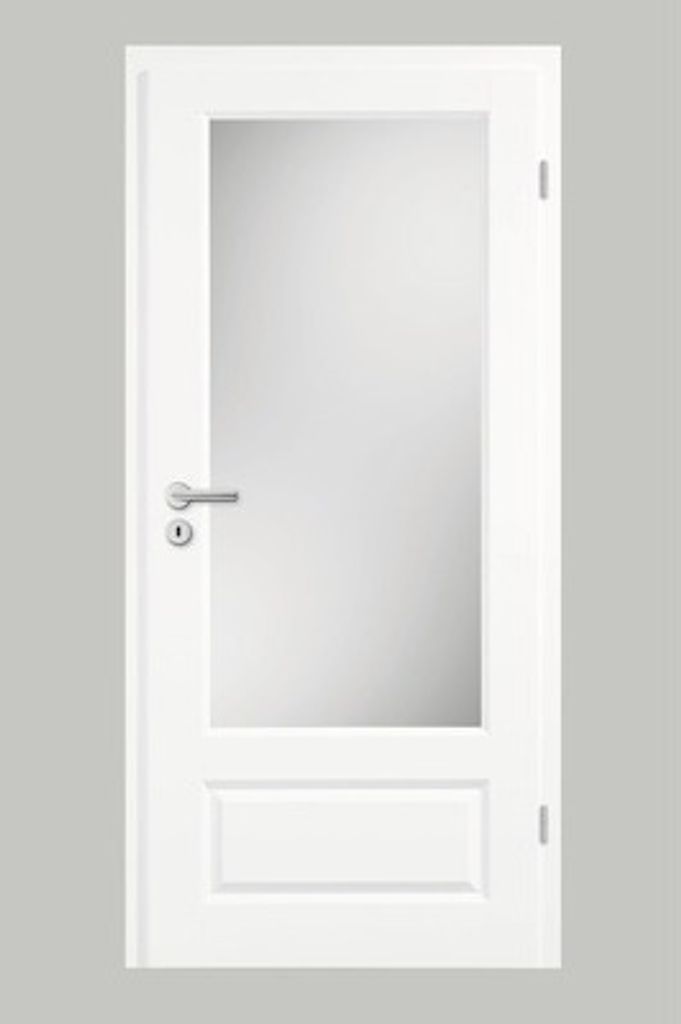 Pertura Zimmertür Pila 04Q weiß lackiert (ähnlich RAL 9010) 86,0x198,5 cm Rechts mit Lichtausschnitt GP (ohne Glas)