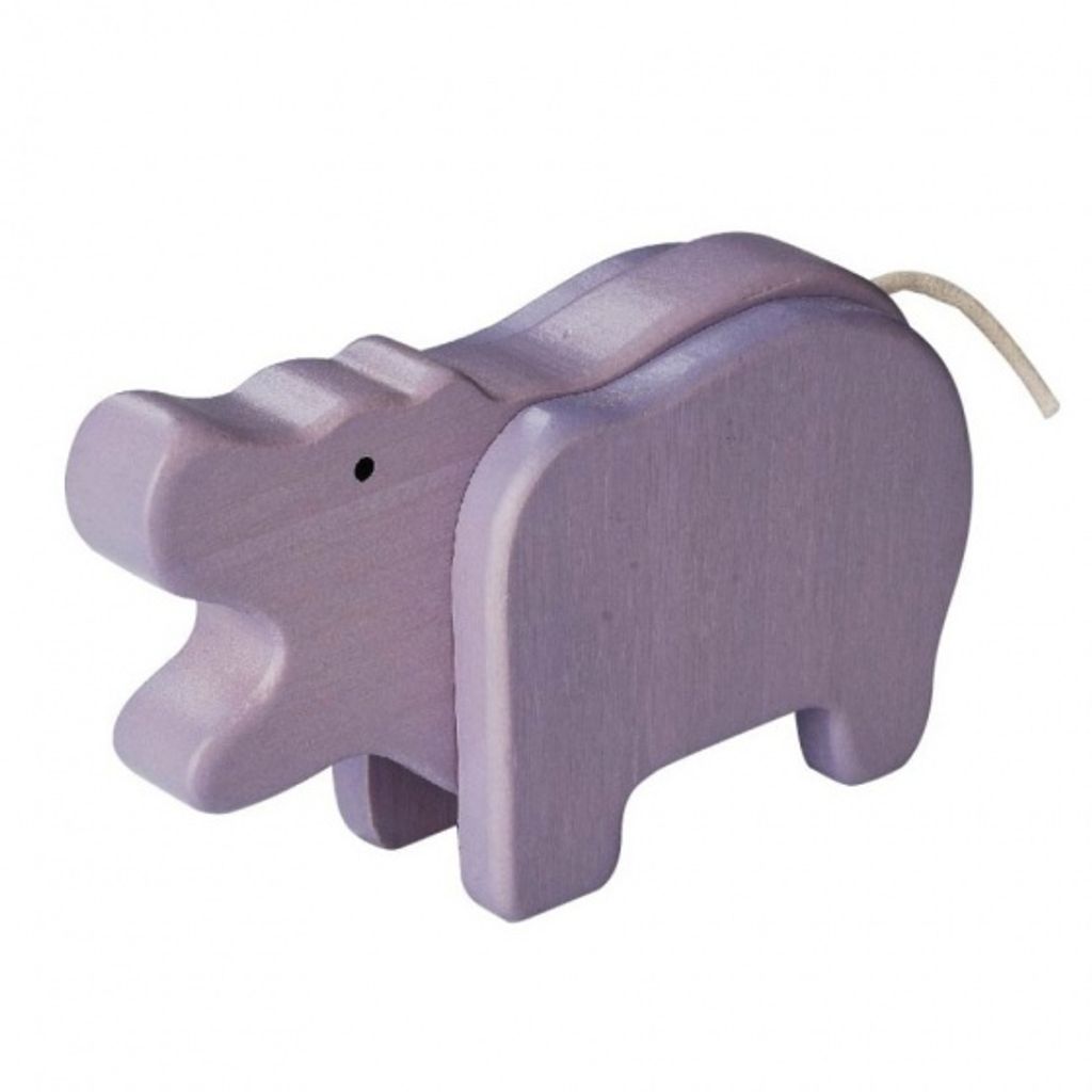 EverEarth Bambus Nilpferd – Nachhaltige Holz-Spielfigur aus Bambus für Kinder - EE33545