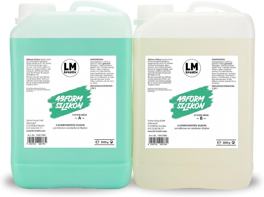 LM-Kreativ Abformsilikon 6 kg, grün – flüssiges Produktbild 