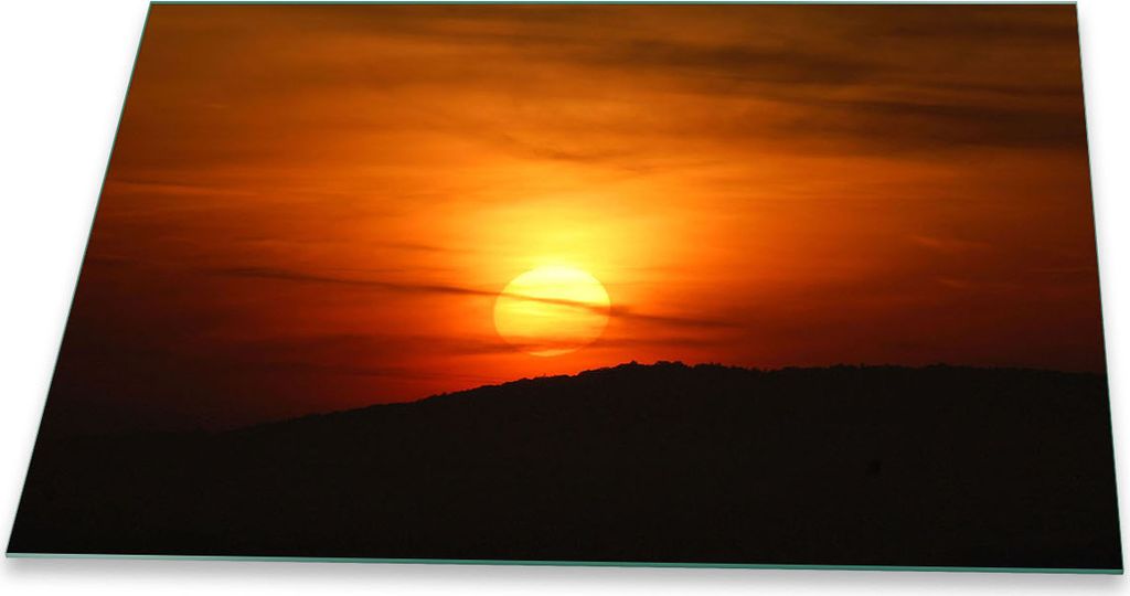 Herdabdeckplatte Glaskeramik 80x52 Landschaft Orange Abdeckung Glas Spritzschutz Deko