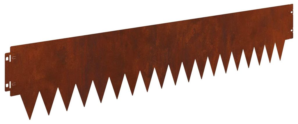 vidaXL Rasenkante 20 stk. 103 x 20 cm Stahl Rostoptik Produktbild 