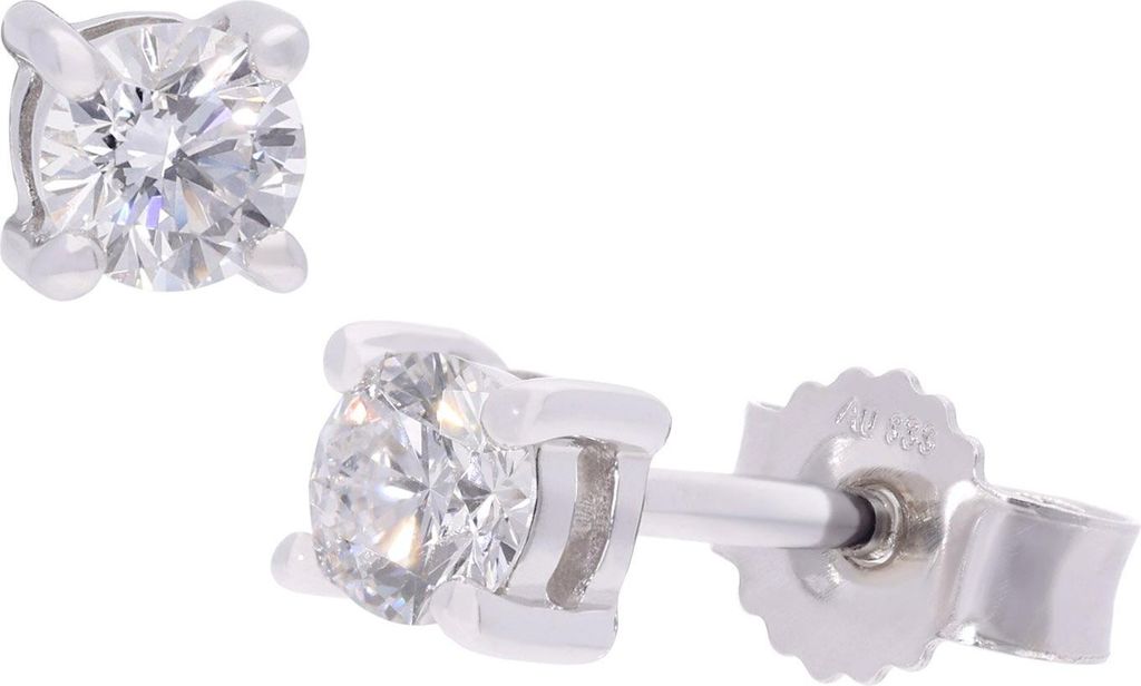 GLIZZ GL1075 Brillant-Ohrringe 0,30 ct Weißgold 333 mit Lab Grown Diamanten