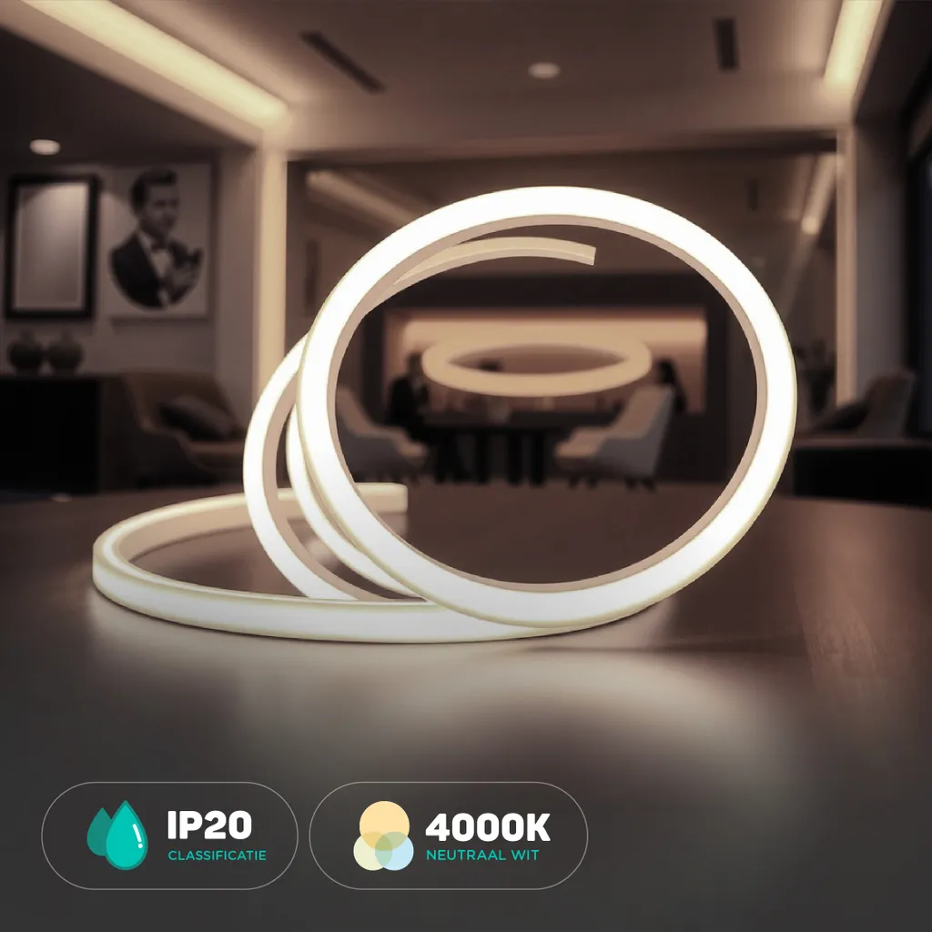 Ruban LED COB sans zones d'ombre 4000K - Solution Lumineuse V-TAC 5m IP20