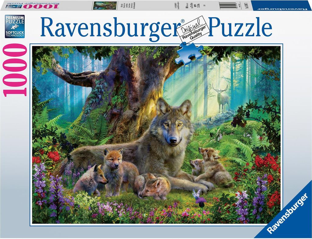 Ravensburger 1000 Teile Wölfe im Wald 15987 - Komplexes Puzzle für Erwachsene und Kinder ab 14 Jahren