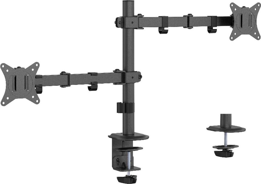 Gembird Doppel Monitorarm 17-32 Zoll, schwenkbar und Produktbild 