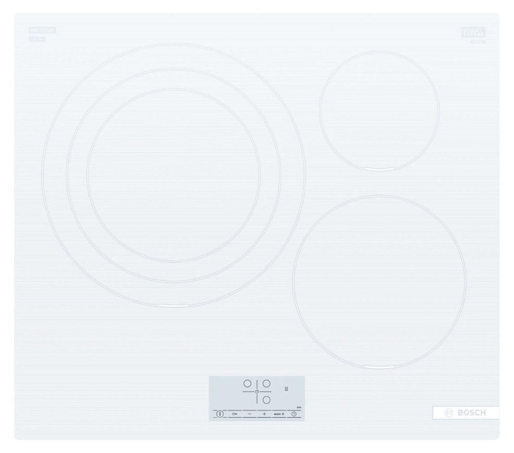 Bosch Serie 4 PID612BB1E, Weiß, Integriert, 60 cm, Zonen-Induktionskochfeld, Glaskeramik, 3 Zone(n)
