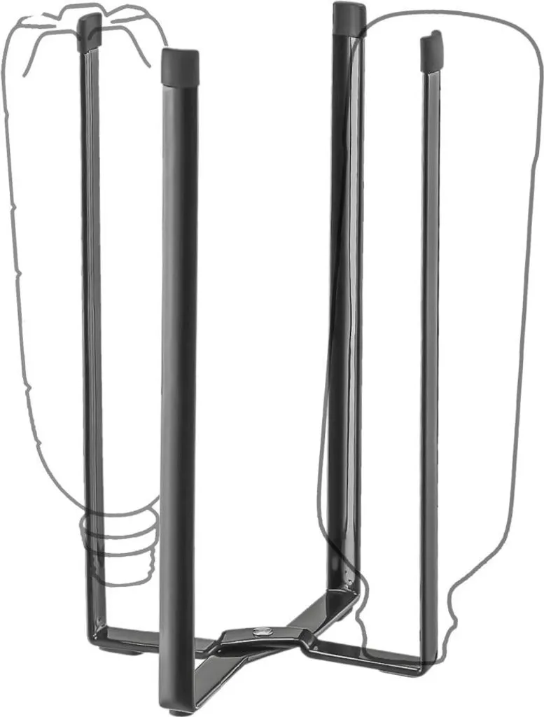 Support polyvalent cuisine en acier noir - Design compact et robuste