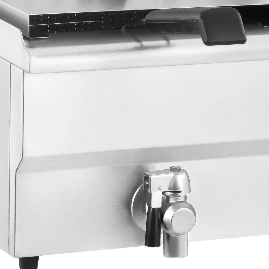 Friteuse professionnelle double 2 x 16 litres inox pour restauration