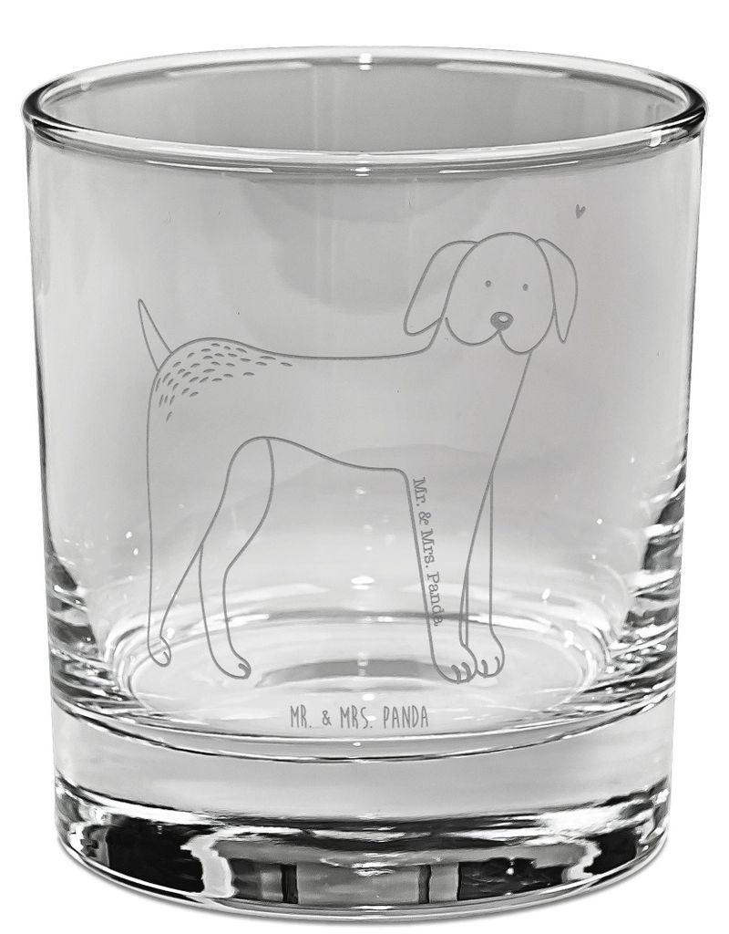 Mr. & Mrs. Panda Tumbler Hund Dogge - Transparent - Geschenk, Süß, Haustier, Glas, Old Fashioned, Herz, Deutsche, Hunde, Whiskey, Whiskyglas, Rocks