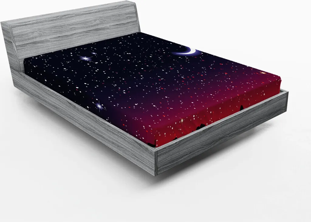 Lenzuolo Matrimoniale 180x200 Cielo Rosso Stellato ABAKUHAUS