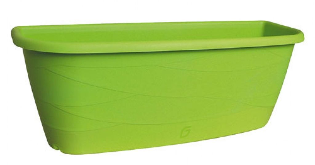 Geli Blumenkasten MAYA Mintgrün 50 cm mit Bewässerung & Haltern - Kunststoff