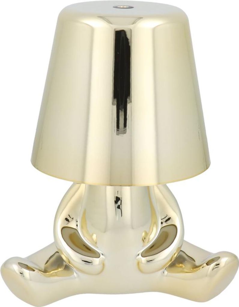 GOLD MAN Art Deco Nachttischlampe sitzend (Muster 7) MLTL