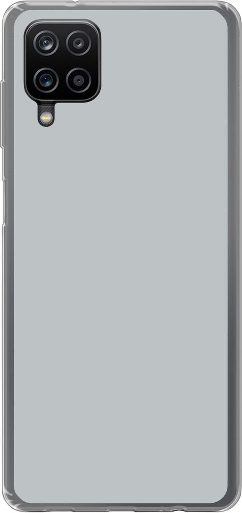 MuchoWow Handyhülle Schutzhülle Hülle für Telefoonhoesje Samsung Galaxy A12 Interieur - Grau - Hell Silikon Softcase Handy Hülle - Bild
