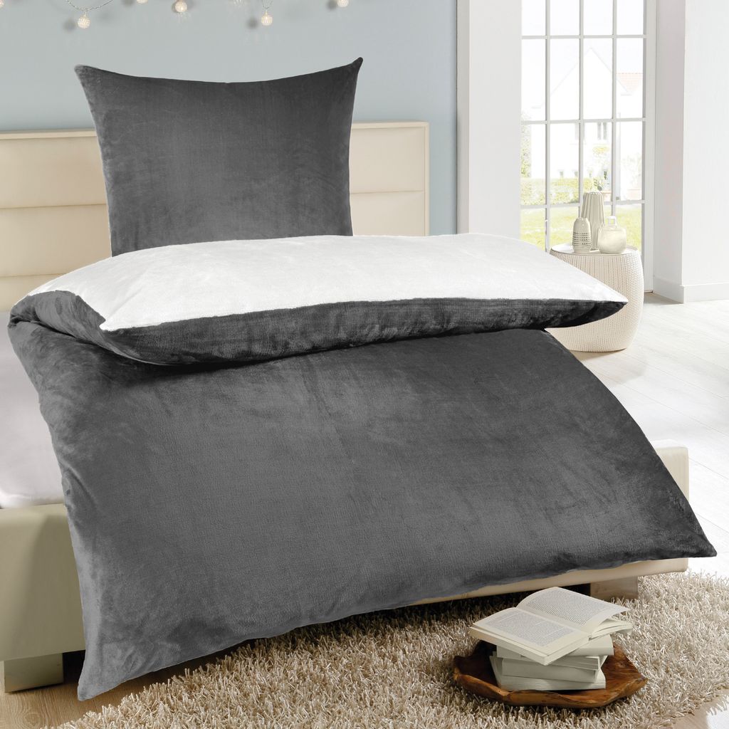 Wende-Bettwäsche Cashmere Touch - Wolkenschloss ( 135x200cm Produktbild 