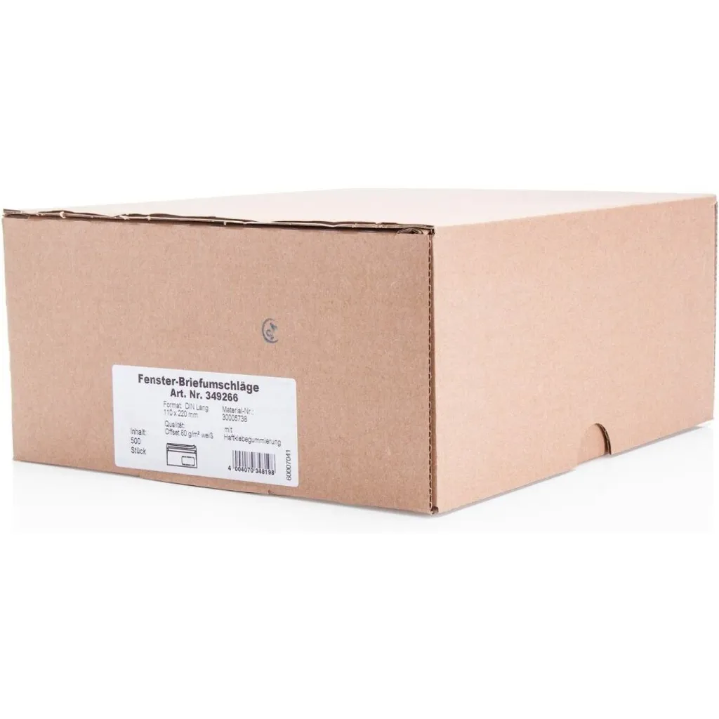 MAILmedia 30005738 Enveloppes DIN Long avec Fenêtre Blanc Lot de 500