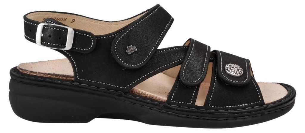 Finn Comfort Gomera, Damenschuhe, bequeme Sandale, Leder, Schwarz - Marken Finn Comfort, Schwarz, leder (brina)