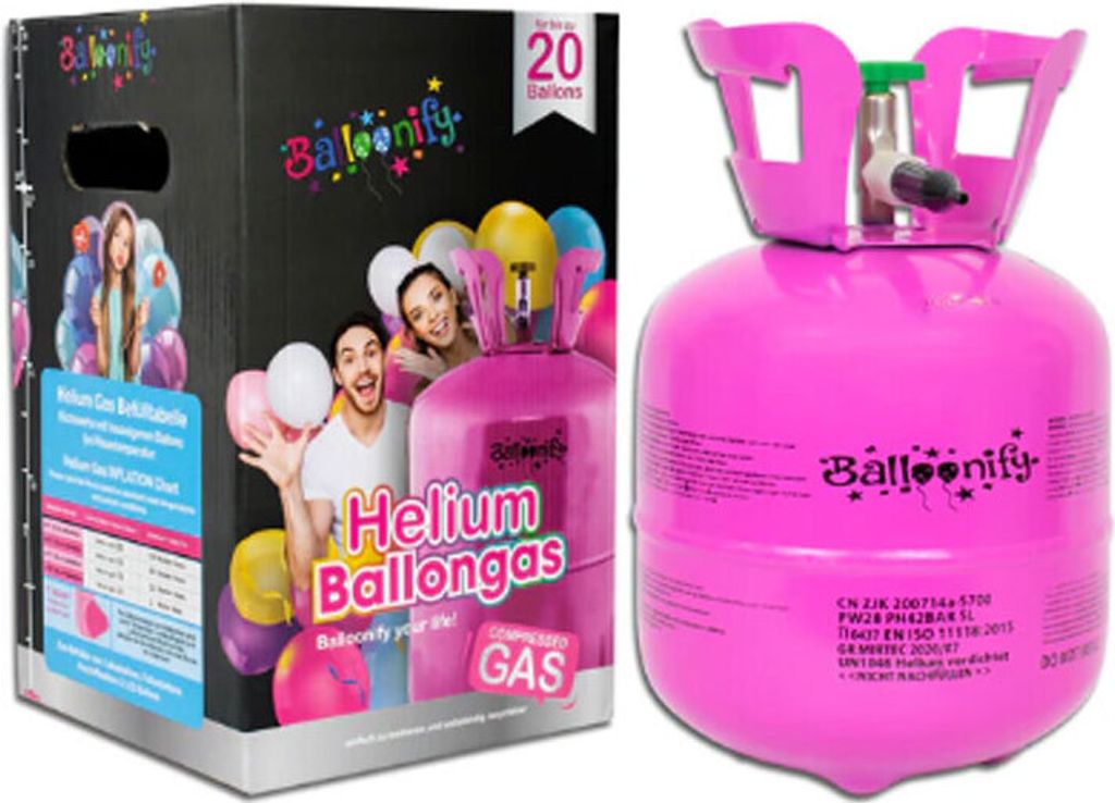 Balloonify® Helium Ballongas Kanister für 20 Luftballons Produktbild 1