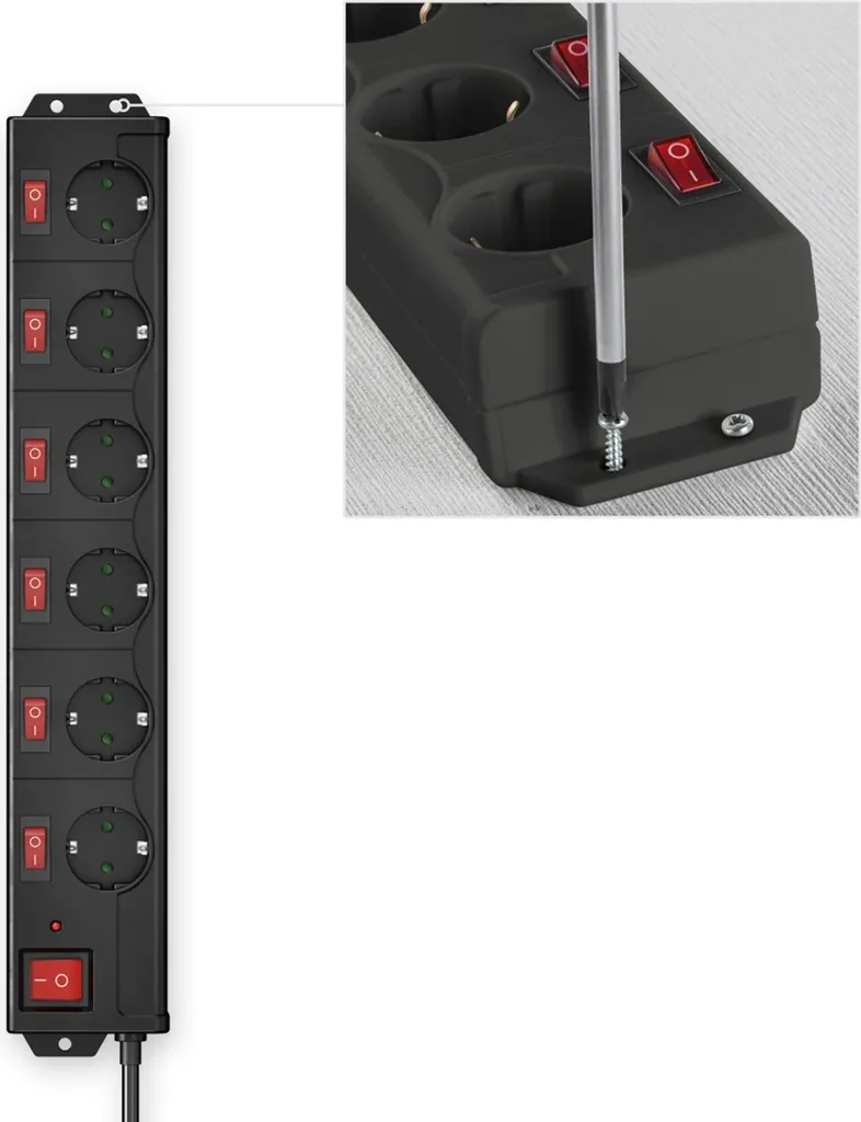 Hama 00223160 Multiprise Connectée WiFi 6 Prises 3680W avec Câble 1,4m