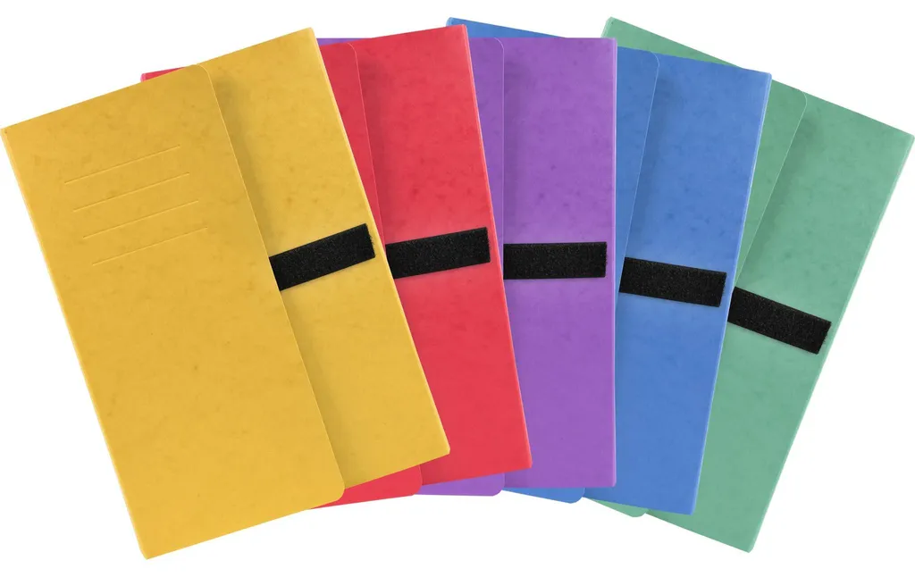 Chemise à sangle 24x32 cm Exacompta 740E extensible à 3 rabats - 10 unités