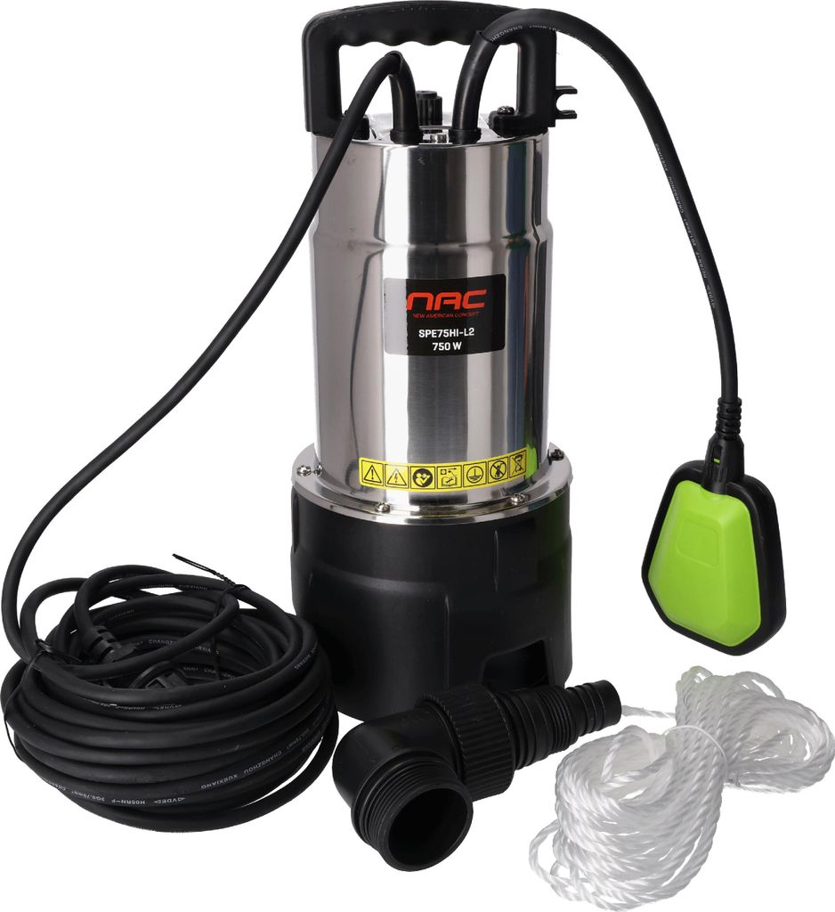 Nac SPE75HI-L2, 750W Schmutzwasser de pumpe, hohe Effizienz für Abwasser de Entwässerung, zuverlässige Kapazität für industrielle Projekte und...