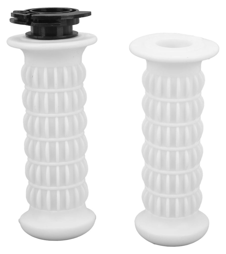 1 Paar 22-mm-Motorradlenker Universal-Drosselklappengriff mit weichem Griff Passend für Roller GY6 50cc 80cc 125c 150cc Weiß