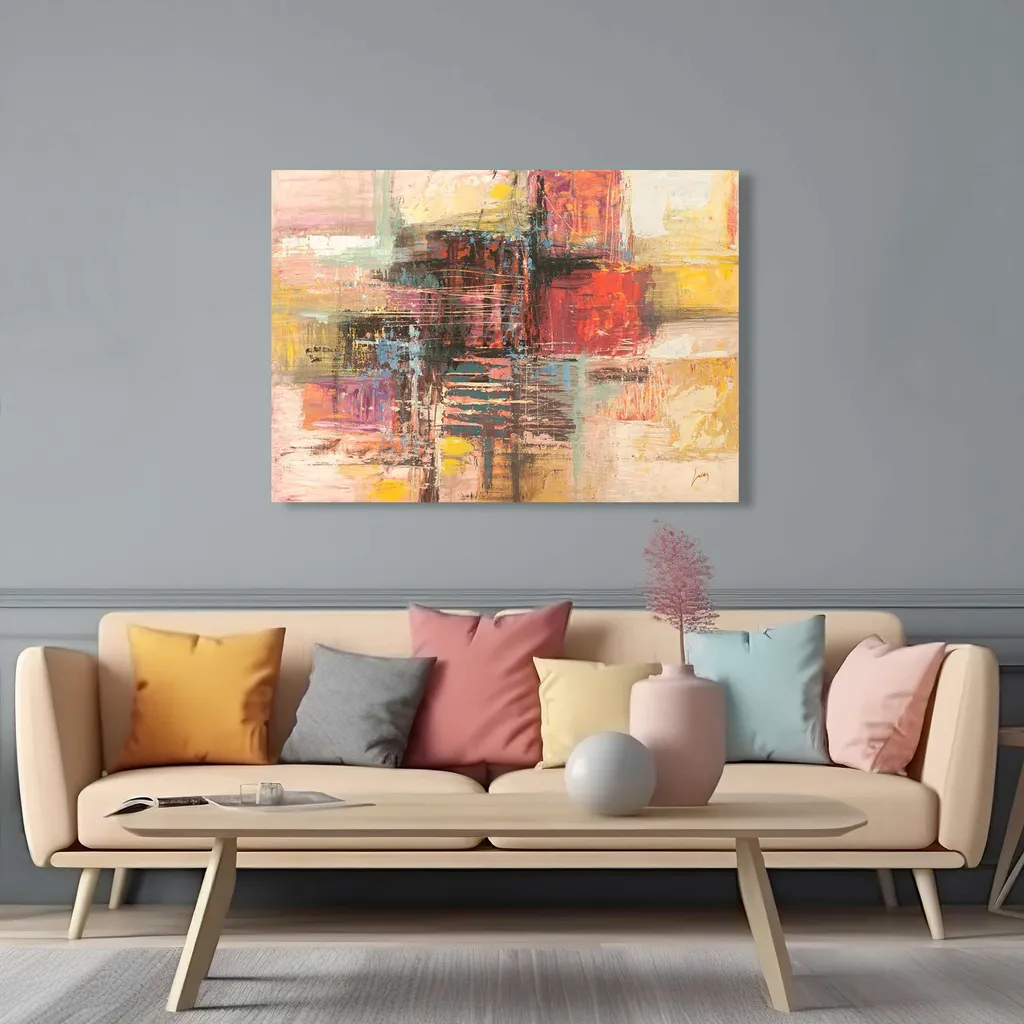 Impression d'art Lucas style abstrait, toile décorative de 70x50 cm