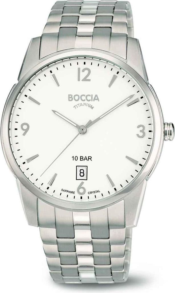 Boccia Titanium 3632-01 Uhr Herrenuhr Titan Datum silber