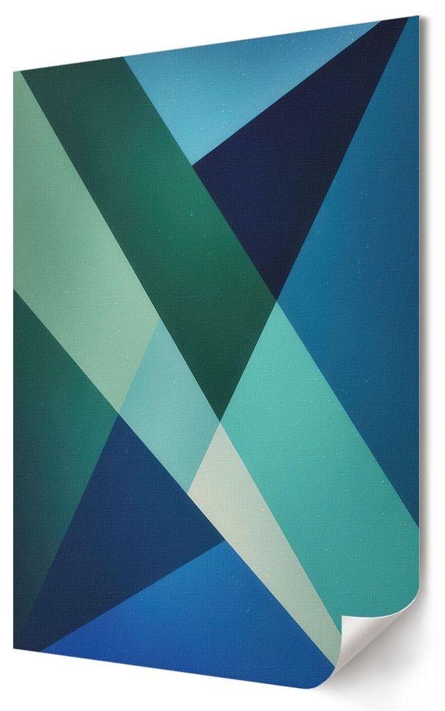 Geometrische Abstraktionen- Kunstdruck A4 - Geometrisch, Modern- Wandbild für Wohnzimmer Schlafzimmer & Flur, Modernes Poster Wanddeko, Ungerahmt