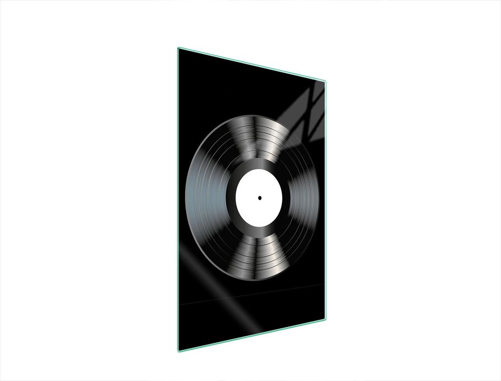 Antibakterielles Herdschutzgitter Schneidebrett aus Glas 35x52 cm im Vinyl-Design