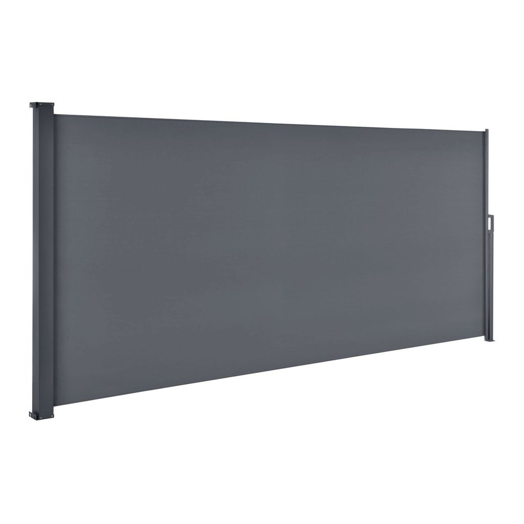 Seitenmarkise ausziehbar Grau 180x300 cm Sichtschutz Seitenrollo Windschutz Wand 