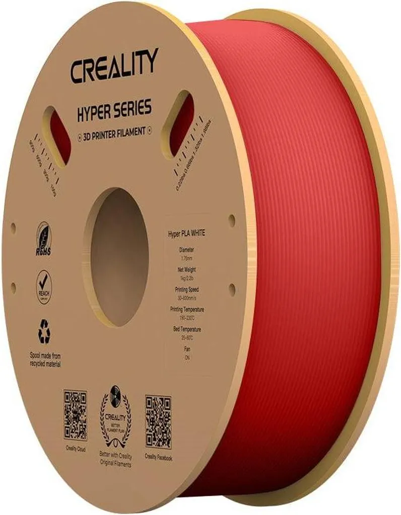 Filamento Creality PLA 3301010342 Rosso 1kg | Alta Precisione FDM