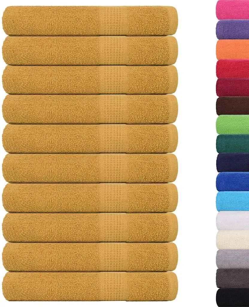 Asciugamani Sauna Oro 80x200 cm 10 pz | Cotone vidaXL Design & Comfort