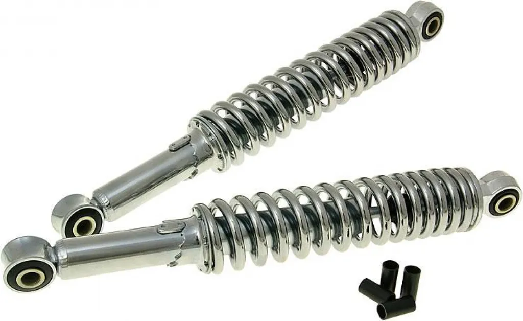 Amortisseurs 340mm Chrome BestPrice pour Moto Custom et Café Racer