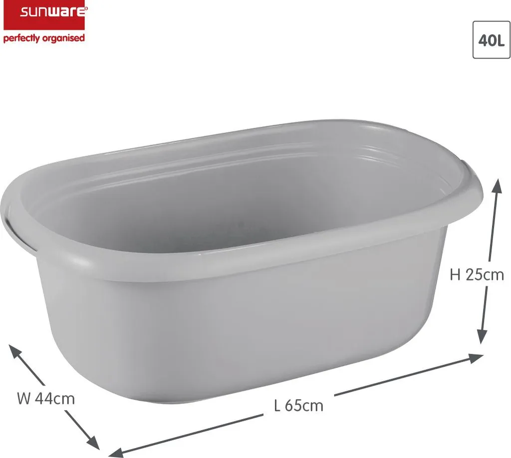 Bac de Rangement 40L Gris Sunware Basic - Boîte de Stockage Polyvalente - 2
