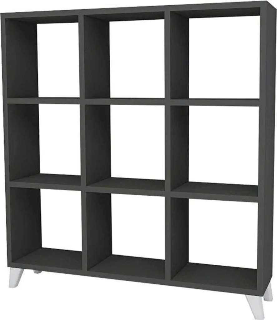 Meuble de rangement 9 niches carrées Nestly 89x89 cm gris anthracite