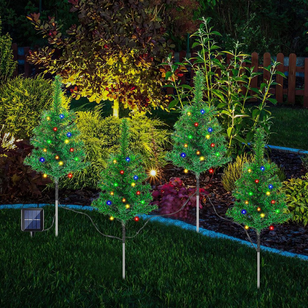 Jayseuw Solar Weihnachtsbeleuchtung Weihnachtstag Solaire Extérieur mit 8 Leuchtmodi 4W Garten Party Nachbildung