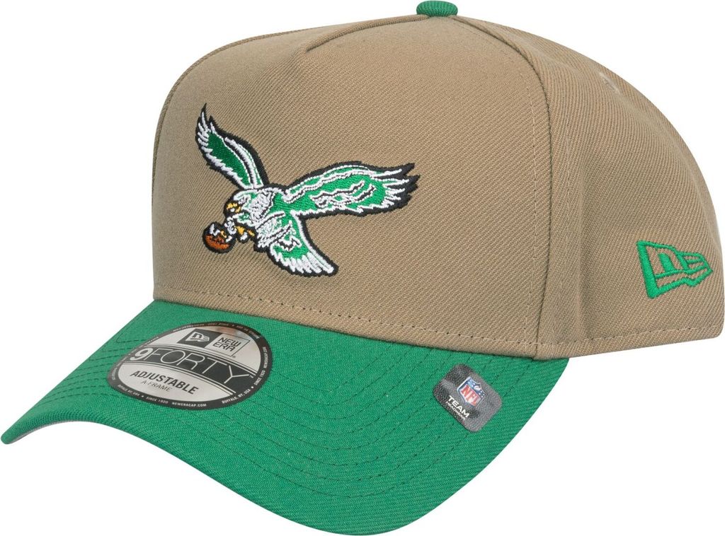 New Era 9Forty A-Frame Cap - Retro Philadelphia Eagles khaki