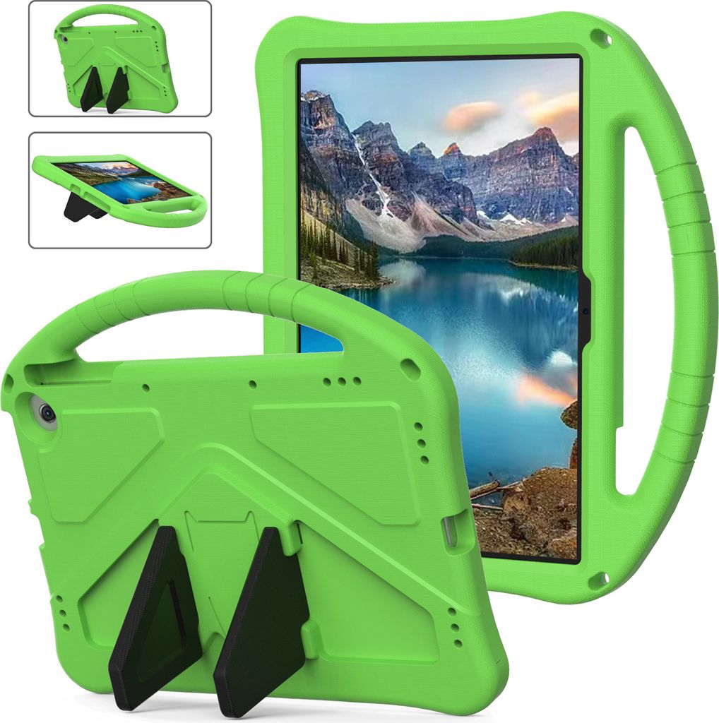 Kinder Hülle für Google Pixel Tablet 11 (2023), Eva Leichte Stoßfeste Ständer, Kids Griff Schutzhülle Grün