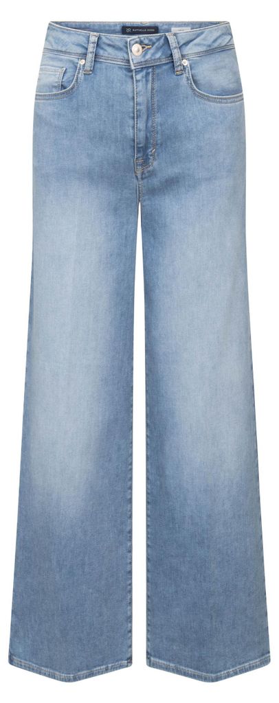 Jeans Sventy 5-Pocket mit langem, weitem Bein aus Stretch-Denim, Leibhöhe 28 cm, Fußweite 64 cm
