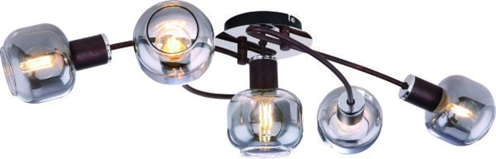 Globo Lighting Deckenleuchte Metall bronzefarben, 5x E14 Produktbild 