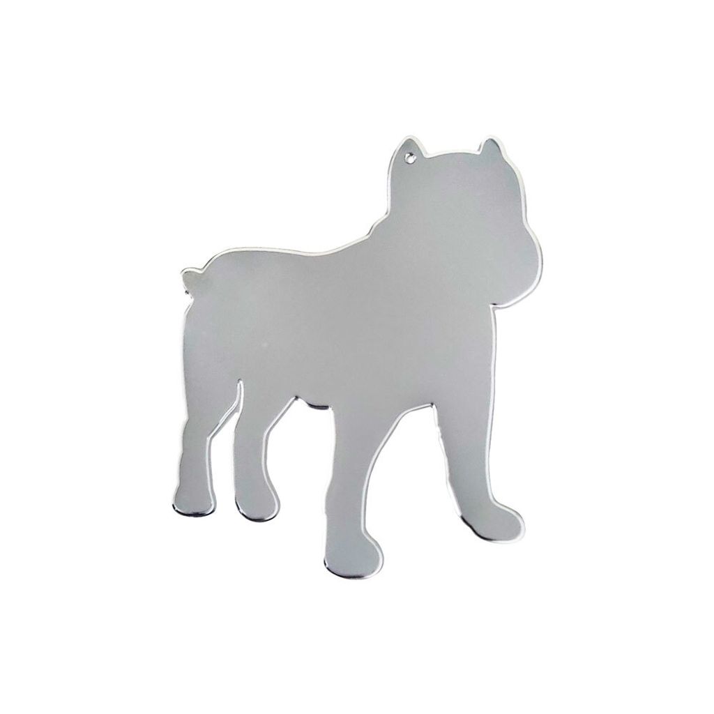 Edelstahl Hund Klebstoff Silhouette