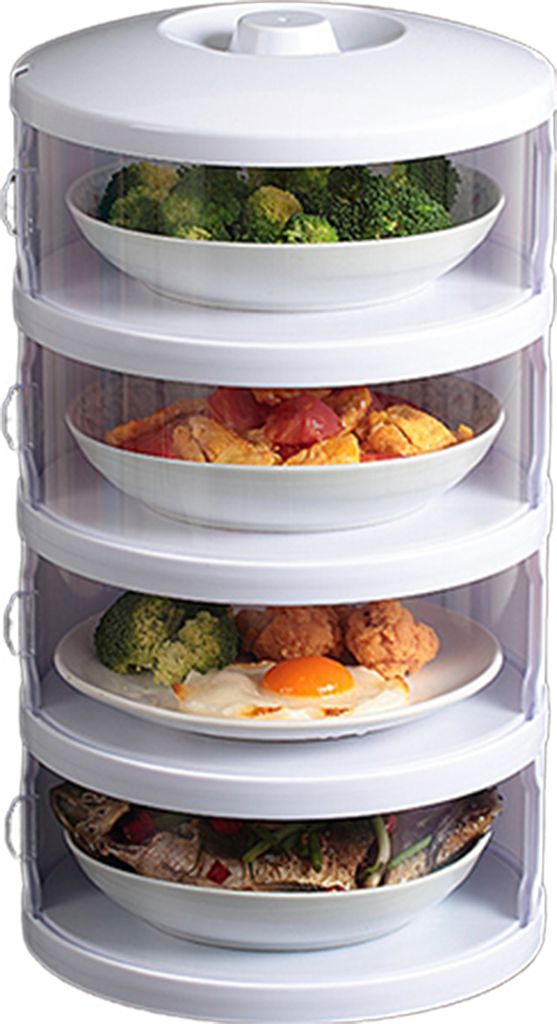 Isolierte Geschirrabdeckung, fliegensicher, staubdicht, mehrschichtige Aufbewahrung, Wärmeerhaltung, Küchen-Lebensmittelbox, stapelbarer Behälte...
