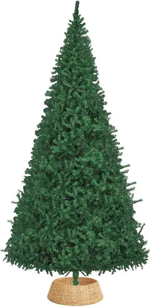 Collier de sapin de Noël marron en jacinthe d'eau 90 x 90 x 28 cm - 2