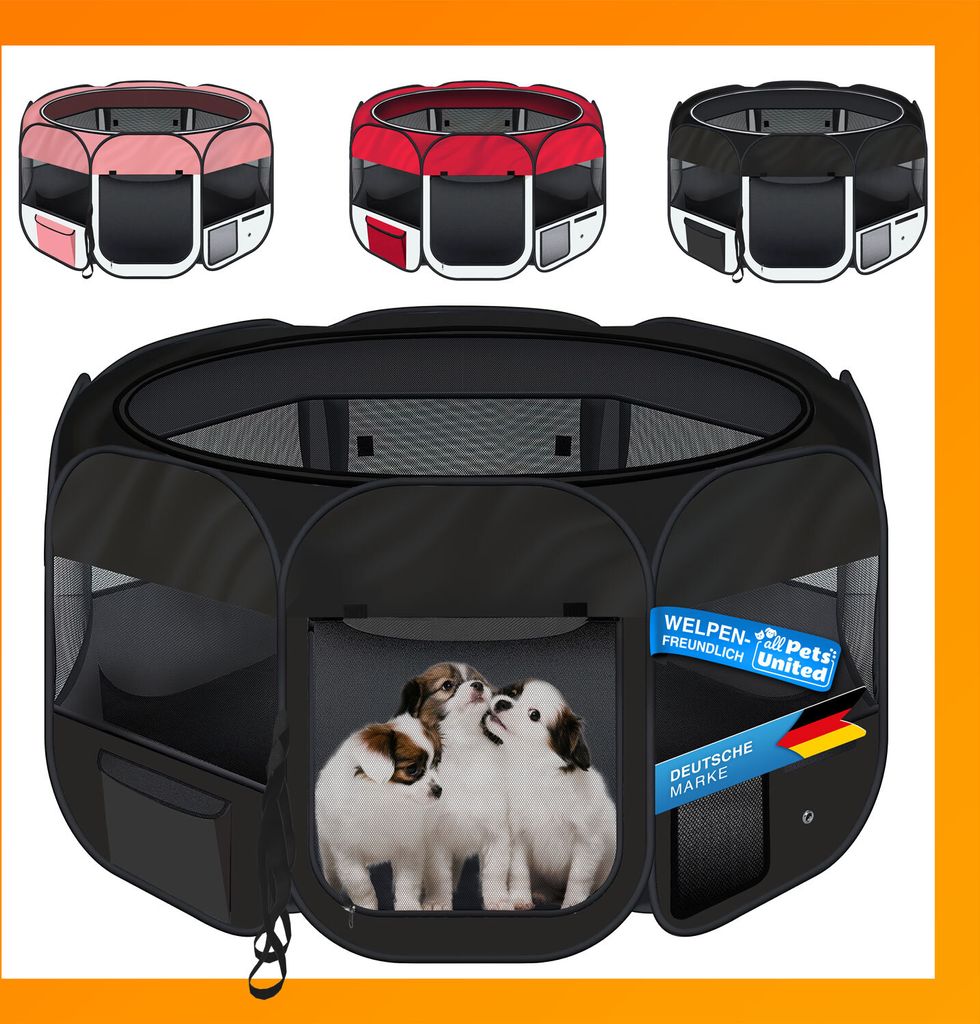Parc à chiots pour chiens et chats - Noir Image du produit 