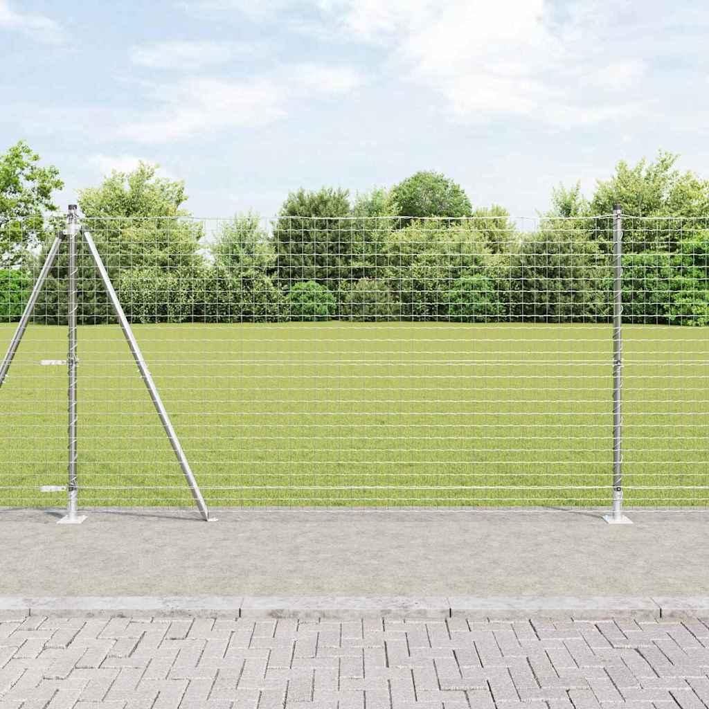 Zaunpfosten 26 pcs Grau 3,2 x 3,2 x 150 cm