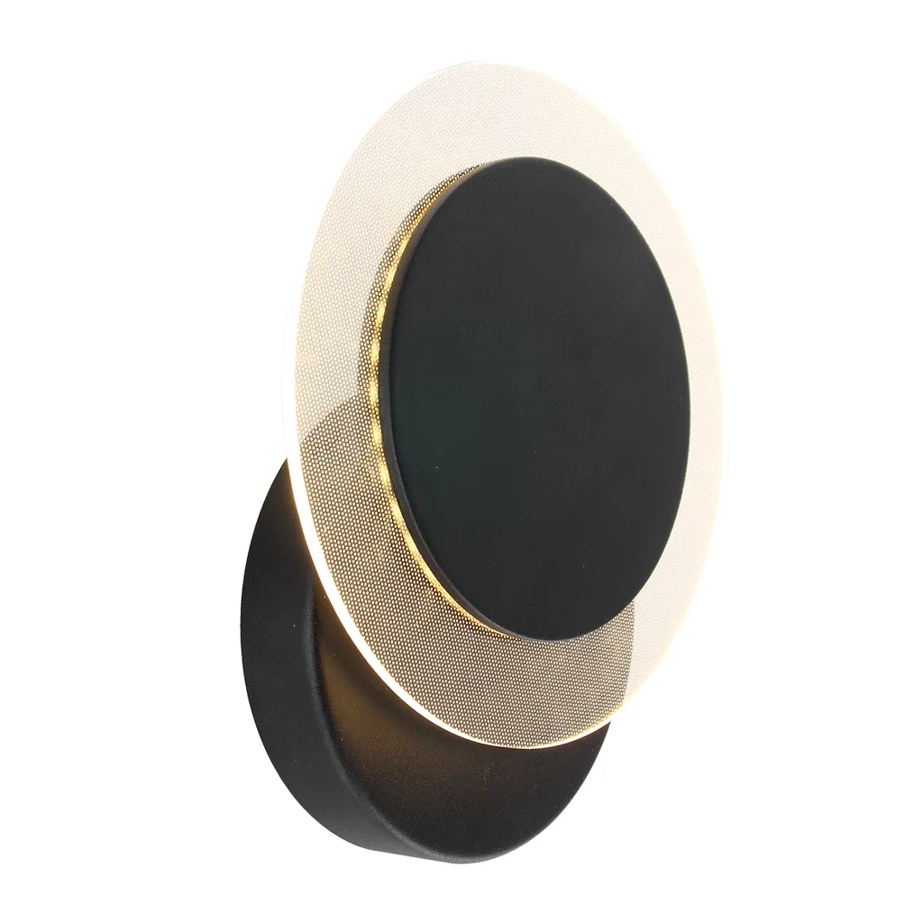 Applique murale compacte LED noire Lido 17cm : finissez-en avec l'ombre