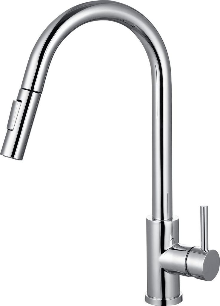 LOMAZOO Küchenarmatur & Wasserhahn Calypso Edelstahl Chrom Produktbild 