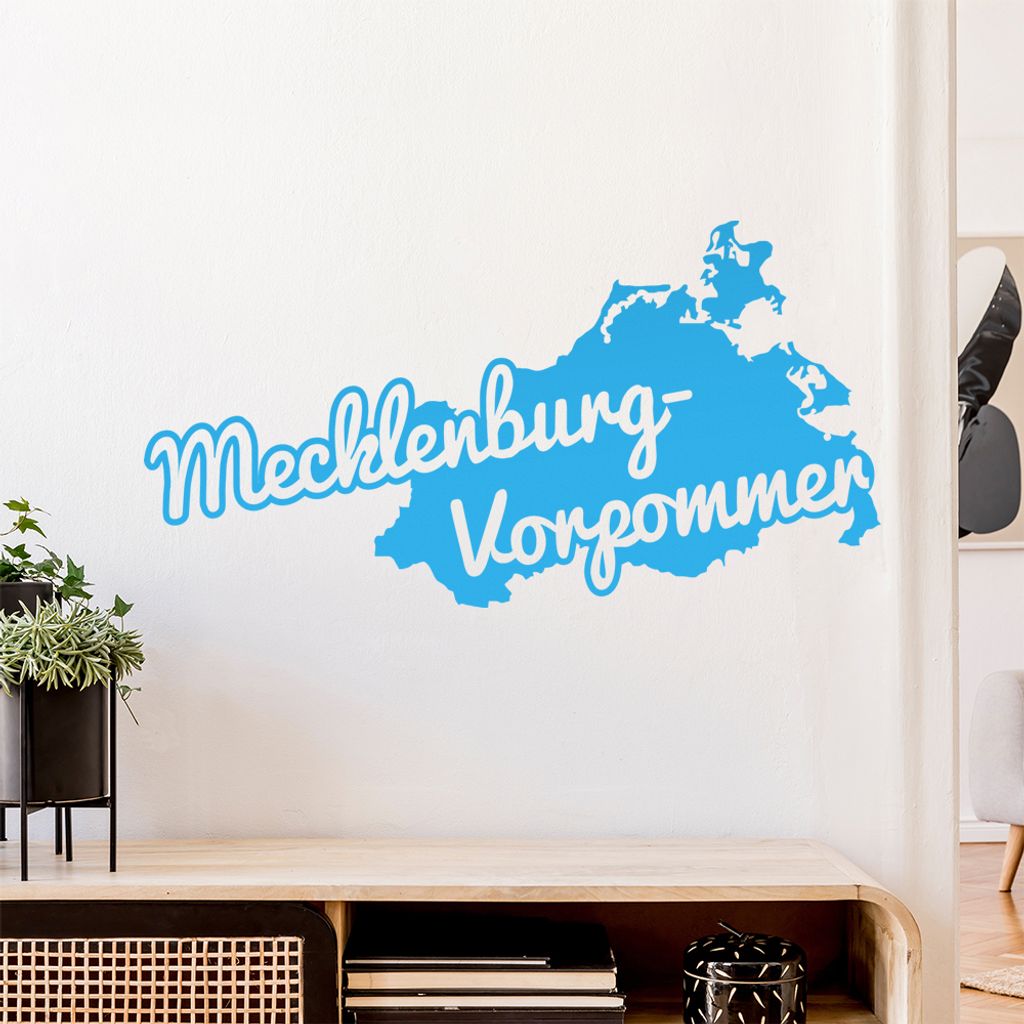 Mecklenburg-Vorpommer Herkunft Wandtattoo Wandaufkleber Wall Sticker - Dekoration, Küche, Wohnzimmer, Schlafzimmer, Badezimmer
